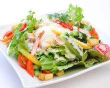 Caesar salad with slow-poached egg