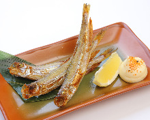 Seared shishamo smelt