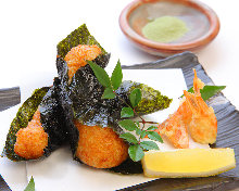 Seaweed-wrapped fried yams