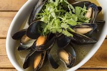 Mussels steamed in beer