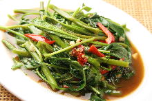 Stir-fried water spinach