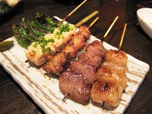 Assorted grilled skewers, 5 kinds