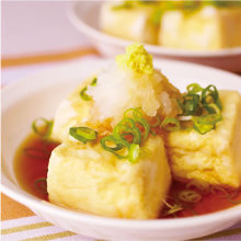 Deep-fried tofu in broth