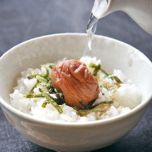 Ume chazuke (plum and rice with tea)