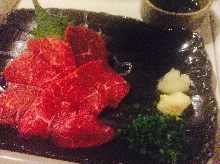 Horse loin meat sashimi