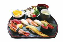 Nigiri sushi lunch set