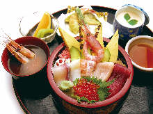 Chirashi sushi lunch