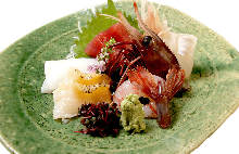 Fresh fish sashimi of the day