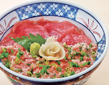 Raw fatty tuna rice bowl