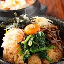 Stone grilled bibimbap