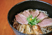 Buckwheat noodles with roasted duck