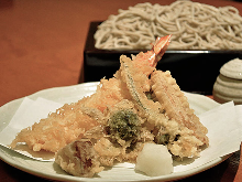 Tempura zaru buckwheat noodles