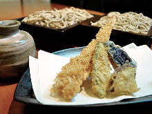 Tempura zaru buckwheat noodles