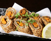 Deep-fried burdock roll with pork, sesame flavor