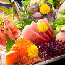 Assorted sashimi