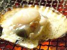 Grilled scallop with butter