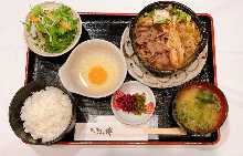Beef sukiyaki set meal