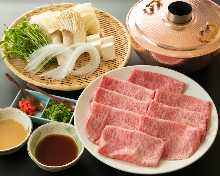 pecial Selection Marbled Wagyu Shabu-Shabu Hot Pot Set