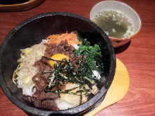 Stone grilled bibimbap