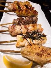 Assorted grilled skewers