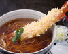 Tempura Soba (buckwheat noodles in a hot broth with assorted tempura on top)