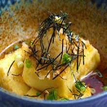 Deep-fried tofu in broth