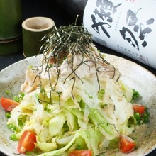 Shabu-shabu salad with sesame dressing
