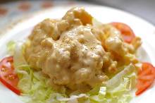 Stir-fried shrimp with mayonnaise