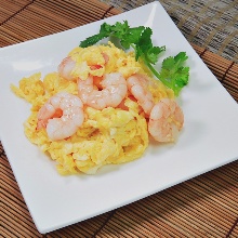 Stir-fried shrimp and egg