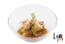 Chicken skin with ponzu