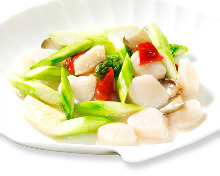 Stir-fried scallop and vegetables