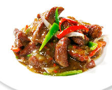 Stir-fried beef and vegetables