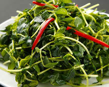 Stir-fried pea shoots