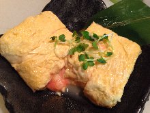 Omelet of spicy cod roe