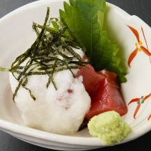 Seafood with grated Japanese yam