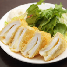 Fried Hanpen (pounded fish cake) with cheese