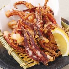 Fried spicy squid tentacles
