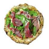 Prosciutto and arugula pizza