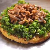 Beef okonomiyaki