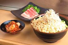 Pork and kimchi monja