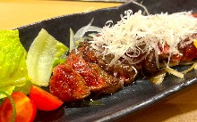 Japanese-Style Beef Tagliata (Sliced steak with soy-based sauce)
