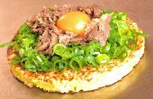 Beef okonomiyaki