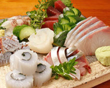 Assorted sashimi