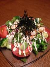 Avocado and seafood salad