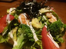 Shrimp and avocado salad