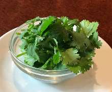 A plater of coriander