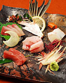 Assorted sashimi