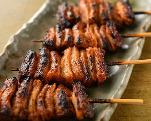 Grilled shiro (large intestine) skewer