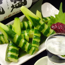 Ume (pickled plum) with cucumber