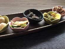 Assorted Kyoto home-recipe dishes of the day